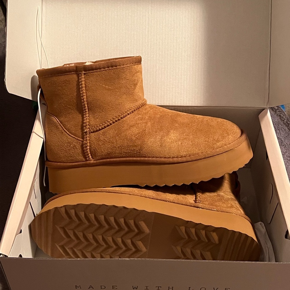 Altar'd State Tan Mini Boots